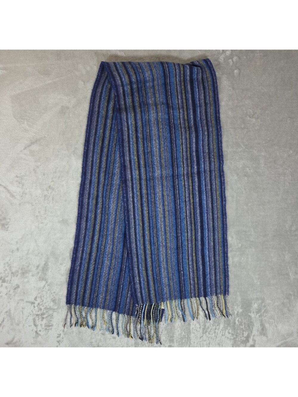 Andean 100% Baby Alpaca Wool Scarf Shawl Wrap Stole 65"x12" Green Tan Earthy